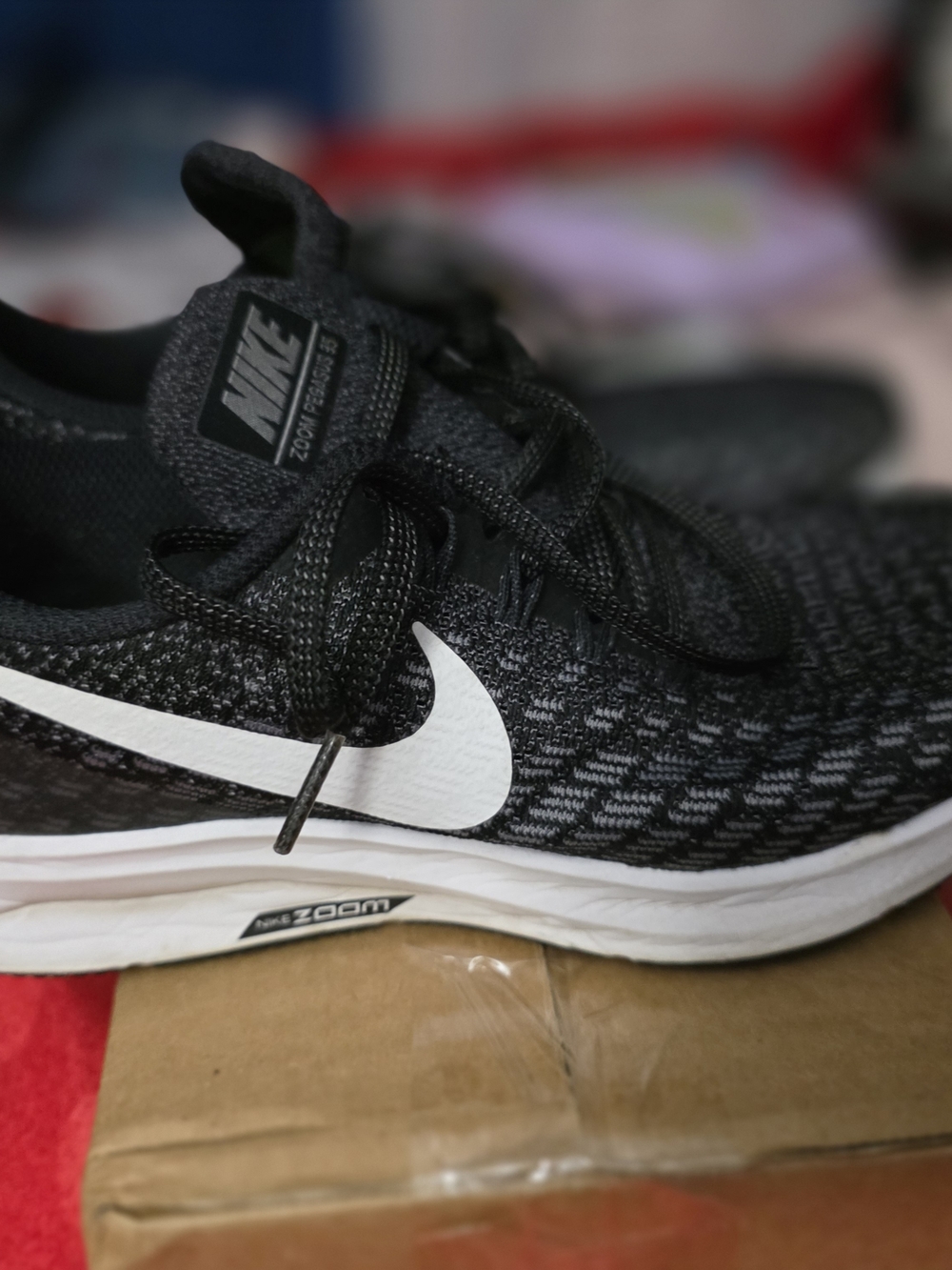 Nike Black and White Women's Zoom Running Sneakers